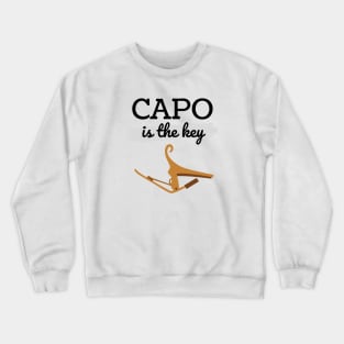 Capo is the Key Wood Capo Light Theme Crewneck Sweatshirt